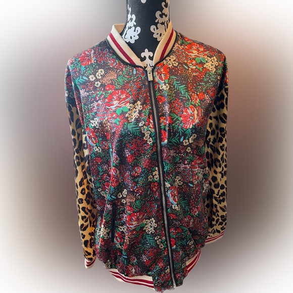 Scotch and Soda, multi print, Bomber jacket, Sz 3 (L) - Picture 3 of 7